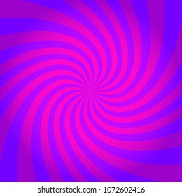 Abstract spiral background of bright glow perspective with lighting purple center lines. Vector Illustration eps 10. Can be used for business brochure, flyer party, design banners, cover book, label