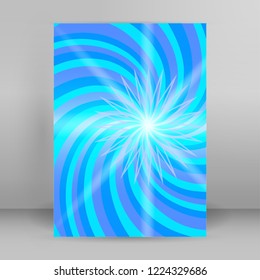 Abstract spiral background of bright glow perspective with lighting blue twist lines. Vector Illustration eps 10. Can be used for business brochure, flyer party, design banners, cover book, label
