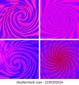 Abstract spiral background of bright glow perspective with lighting blue pink twist lines. Vector Illustration eps 10. Can for business brochure, flyer party, banners, wrapper lollipop candy, label