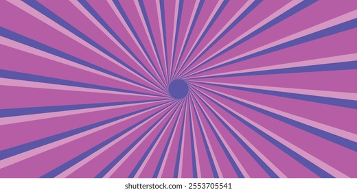 Abstract spiral background of bright glow perspective with lighting blue pink twist lines. Vector Illustration