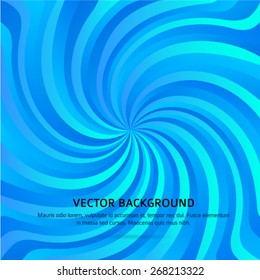 Abstract spiral background of bright glow perspective with lighting blue twist lines. Vector Illustration eps 10. Can be used for business brochure, flyer party, design banners, cover book, label