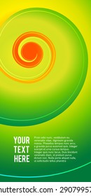 Abstract spiral background of bright glow lighting twist lines. Vector Illustration eps 10 for elegant vertical business card. Can be used for business brochure, flyer party, design banners, label