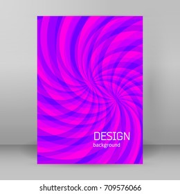 Abstract spiral background of bright glow perspective with lighting purple twist lines. Can be used for business brochure, flyer party, design banners, cover book, label