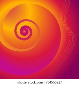 Abstract spiral background of bright glow lighting twist lines. Vector Illustration eps 10 for elegant vertical business card. Can be used for business brochure, flyer party, design banners, label