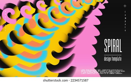 Abstract spiral background. Design template