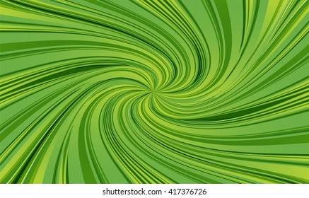 Abstract spiral background, green Twirl