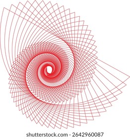 abstract spiral background on white artboard