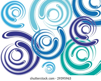 Abstract spiral background on white background.