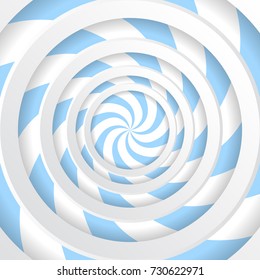 Abstract spiral background. Optical illusion. Vector illustration