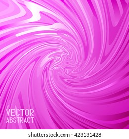 Abstract Spiral Background. Pink Lines and Mauve Stripes. Vector illustration