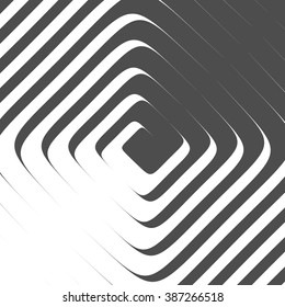 Abstract Spiral Background. Retro Style. Black And White. Vector.