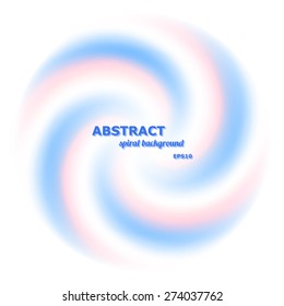 Abstract spiral background - rotation of two colors - pink and blue. Vector illustration