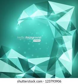 Abstract Spiral Background - Turquoise