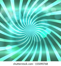 Abstract Spiral Background - Turquoise. Vector EPS 10 illustration.