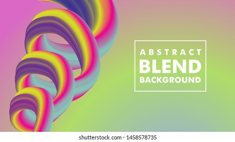 Abstract Spiral Blend Background Design Template, Gradation, Green, Pink, Blue, Yellow, Purple, Violet, Rainbow Color