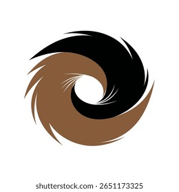 Misturas espiral abstrata cria fundo branco de design harmonioso