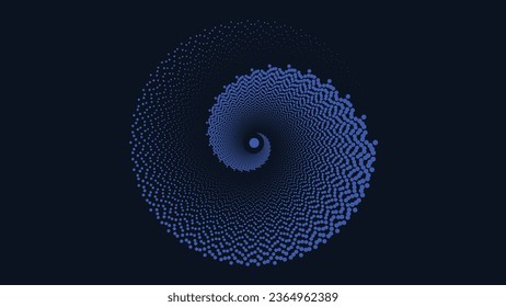 Abstract spiral blue mandala design background for your creative project. This minimalist design background can be used as a banner or symbol.