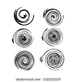 Abstract spiral brush vector illustration