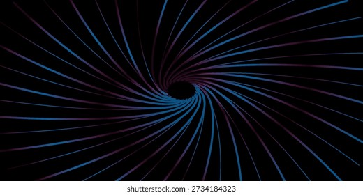 Abstract spiral burst background image. Spiral background with depth of field and shadows. 3D render of swirling lines texture. 