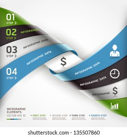 Abstract spiral business steb options banner. Vector illustration. can be used for workflow layout, diagram, number options, infographics, web design.