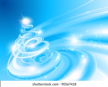 Abstract spiral Christmas tree