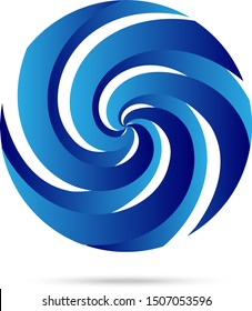 Abstract Spiral Circle Logo - Isolated On White Background - Vector. Abstract Spiral Circle Vector For Web Icon, Tech Logo And Element Design. 3D Icon.