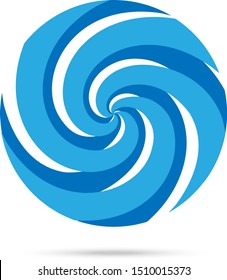 Abstract Spiral Circle Logo - Isolated On White Background - Vector. Abstract Spiral Circle Vector For Web Icon, Tech Logo And Element Design. 3D Icon.