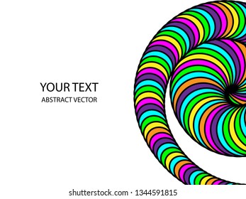 Abstract spiral of circles, curl, shell, design element. Vector background eps10