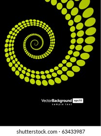Abstract spiral from circles splat vector background