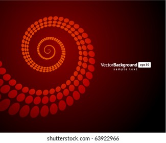 Abstrakte Spirale aus Kreisen Splash, Vektorhintergrund