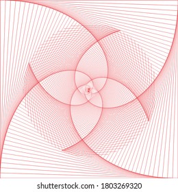 Resumen de líneas circulares en espiral sobre fondo blanco de líneas de torsión. Ilustración vectorial para fondo, folleto, volante, pancartas, carátula, etiqueta, tela