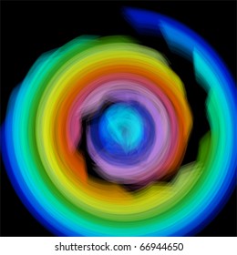 Abstract Spiral Color Background - Vector