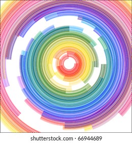 Abstract Spiral Color Background - Vector