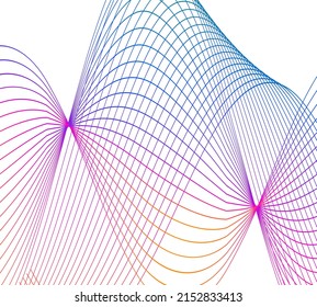 Abstract spiral color rainbow gradient design element on white background of twist lines. Vector Illustration eps 10 for elegant business card, print brochure, flyer, banners, cover book, label fabric