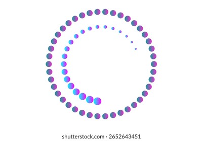 Abstract Spiral of Colored Circles – Modern Circular Geometric Design for Branding, UI, and Digital Art