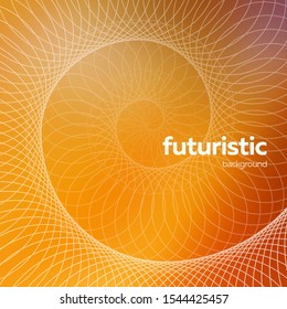 Abstract spiral colorful background with mild gold autumn gamma for web and print. Can be used for presentation or landing page mockup.