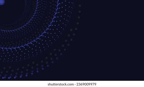 Abstract spiral dark blue background, spiral logo type, mandala themed design, Abstract round dotted banner.