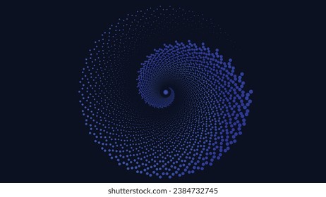 Abstract spiral dark blue background