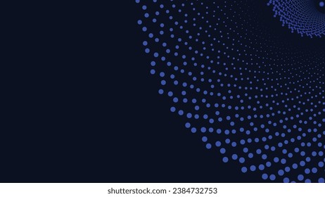 Abstract spiral dark blue background