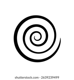 Abstract spiral design black and white swirl.