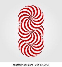 Abstract Spiral design element. Flat style vector illustration