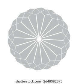Abstract spiral diamond-shaped mandala icon vector design. 