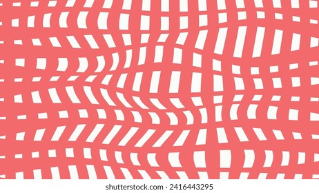 Abstract spiral distorted wavy background in red.