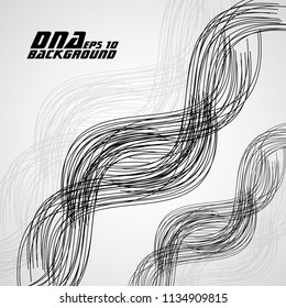 Abstract spiral Dna of lines. Vector illustration. Eps10