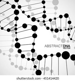 Abstract spiral of DNA, molecular background, vector illustration, eps 10