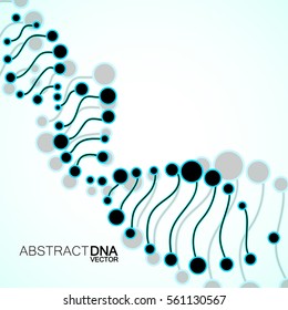 Abstract spiral of DNA, molecular background, vector illustration, eps 10