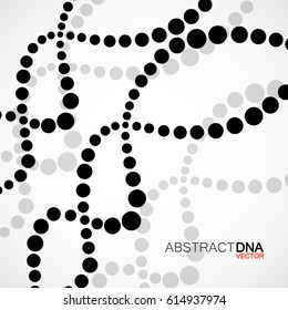 Abstract spiral of DNA, molecular background, vector illustration, eps 10
