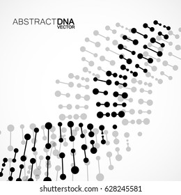 Abstract spiral of DNA, molecular background, vector illustration, eps 10