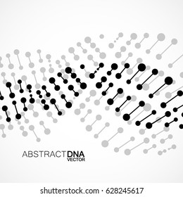 Abstract spiral of DNA, molecular background, vector illustration, eps 10