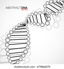 Abstract spiral of DNA, molecular background, vector illustration, eps 10